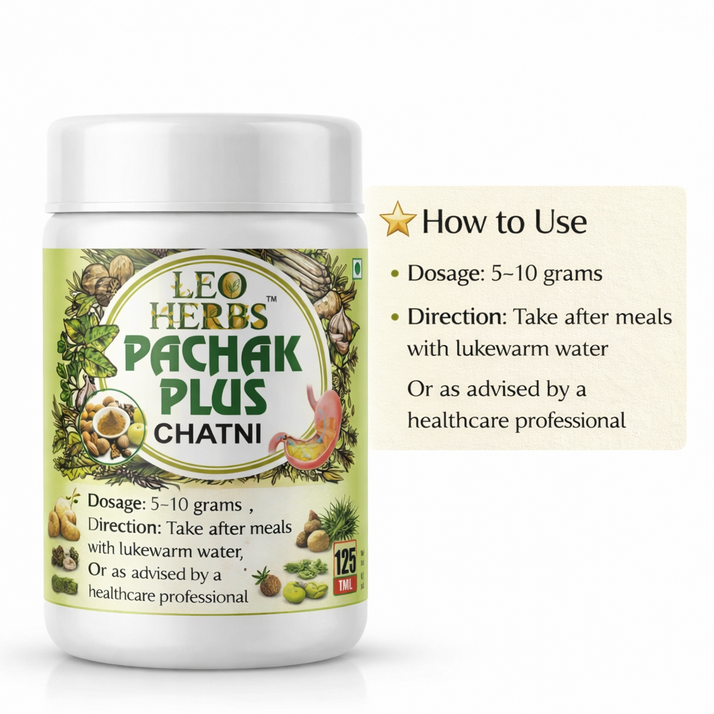 LEO HERBS Pachak Plus Chatni - Ayurvedic Digestive Chutney for Better Digestion & Gut Comfort