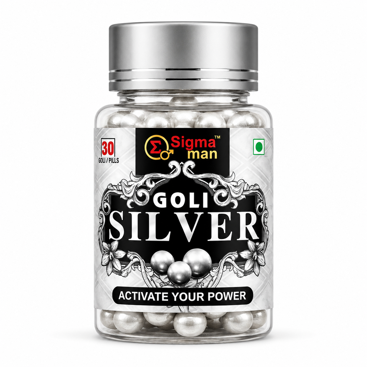 Sigma Man Goli Silver – Ayurvedic Herbal Tablets for Men