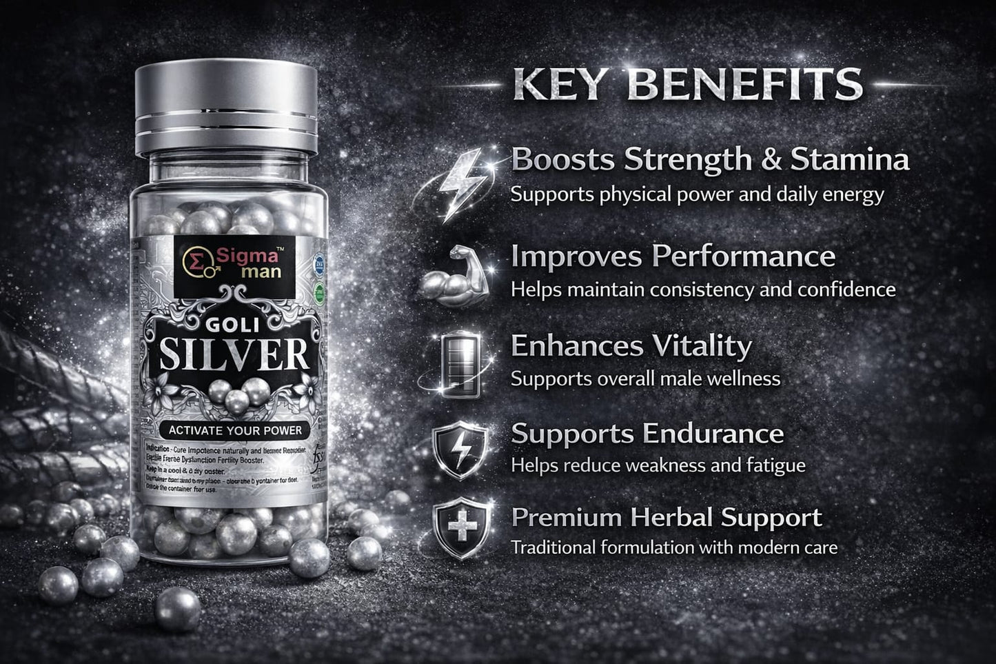 Sigma men - Silver Goli