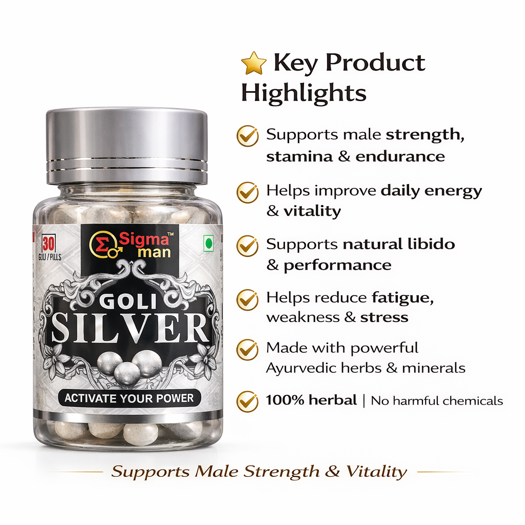 Sigma Man Goli Silver – Ayurvedic Herbal Tablets for Men